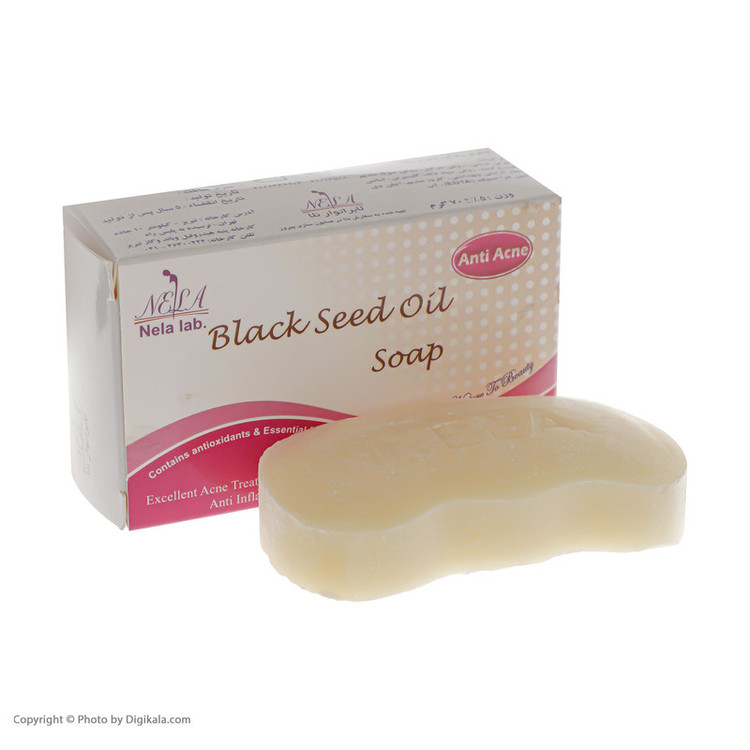 صابون شستشو لابرتوار نلا سری سیاه دانه مدل Coconut وزن 70 گرم