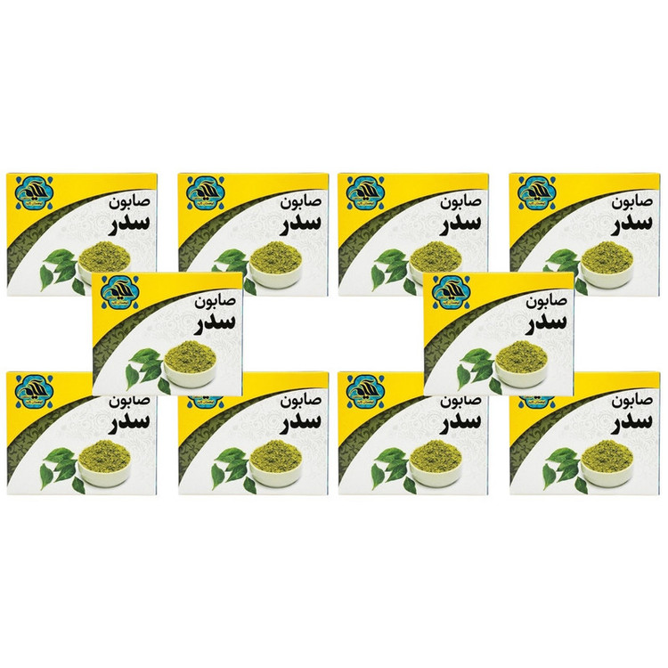 صابون شستشو ضد باکتری صورت و بدن حکیم مدل سدر مناسب برای انواع پوست وزن 50 گرم بسته ده عددی