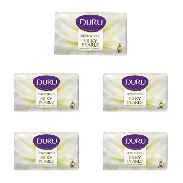 صابون شستشو دورو مدل SILKY PEARLS تحت لیسانس وزن90 گرم مجموعه 5 عددی