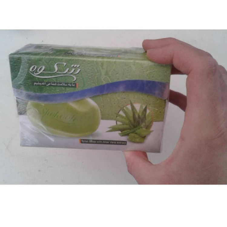 صابون شستشو شکوه مدل Aloe vera وزن 90 گرم مجموعه 5 عددی