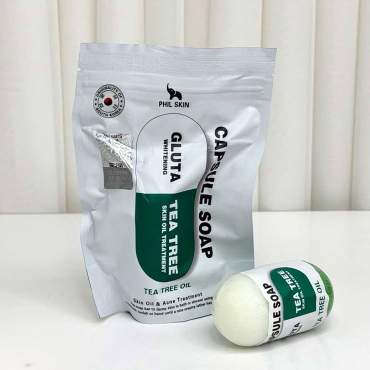 صابون شستشو جوان کننده صورت و بدن فیل اسکین مدل Capsule مناسب برای پوست مختلط وزن ۱۰۰ گرم مجموعه 4 عددی