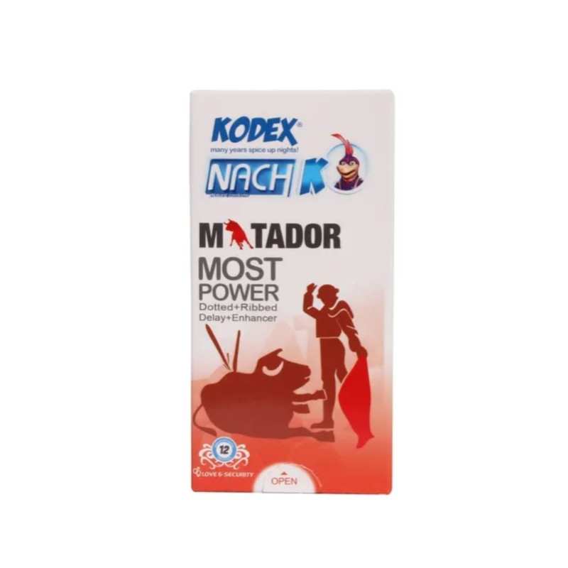 کاندوم خاردار کدکس مدل MATADOR بسته 12 عددی به همراه کاندوم تاخیری کاپوت مدل 45MIN بسته 12 عددی