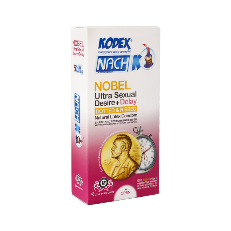 کاندوم ناچ کدکس مدل Sensitive بسته 12 عددی به همراه با کاندوم ناچ کدکس مدل Nobel، بسته 12عددی