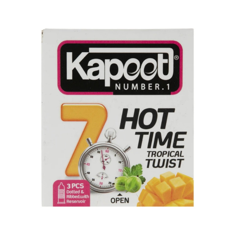 کاندوم تاخیری کاپوت مدل 7HOT TIME دو بسته 3 عددی