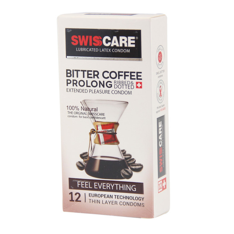 کاندوم سوئیسکر مدل Coffee Prolong بسته 12 عددی