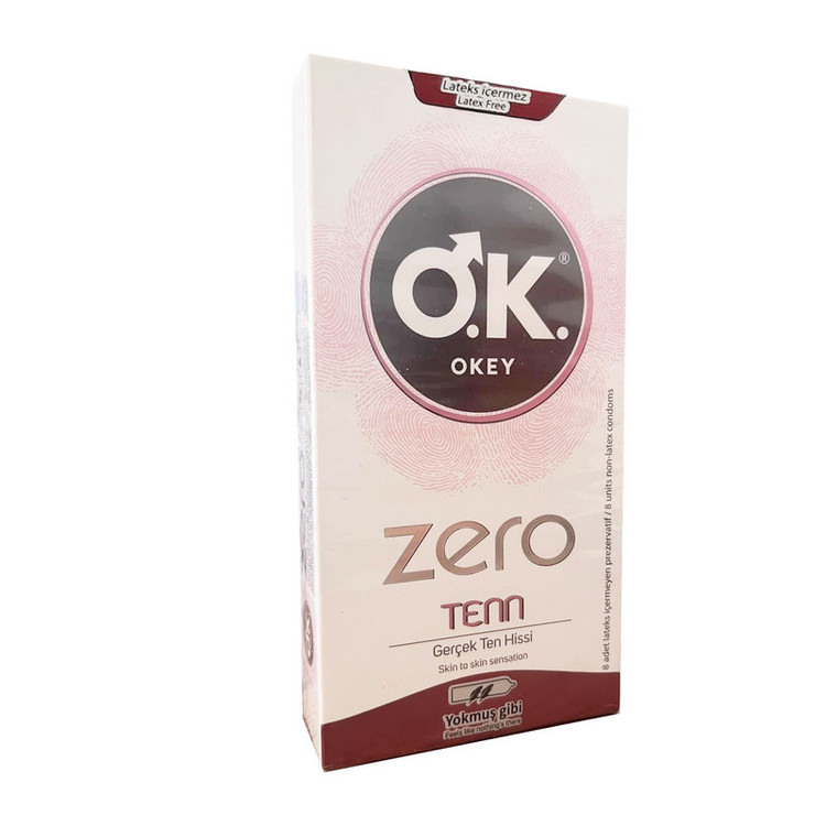 کاندوم اوکی مدل Zero Tenn سایز M بسته 8 عددی