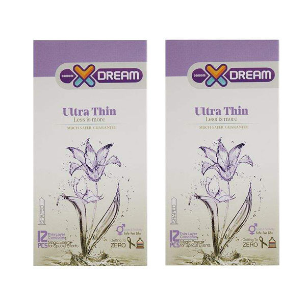 کاندوم ایکس دریم مدل ultra thin مجموعه 2 عددی