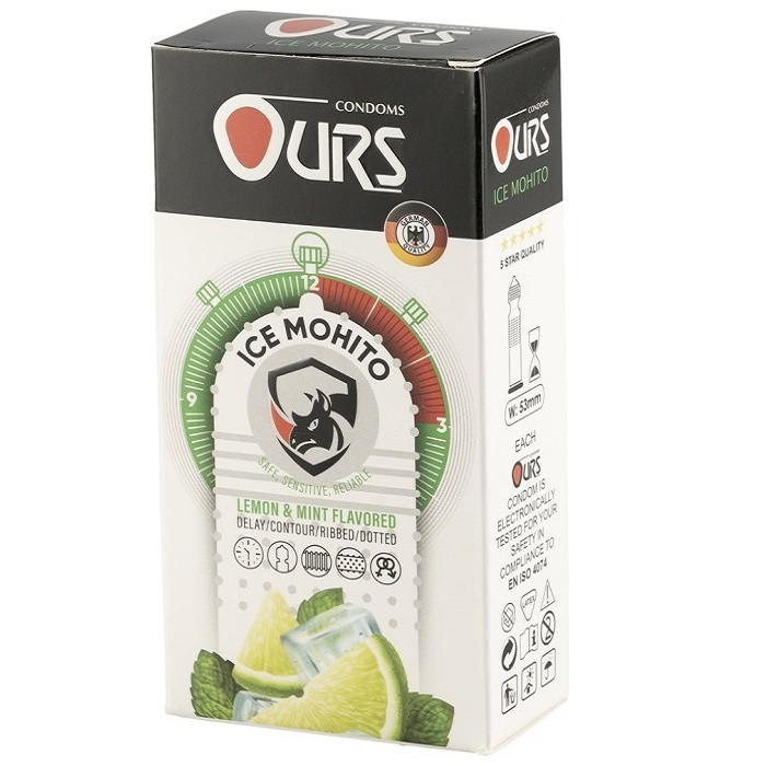 کاندوم اورز مدل Ice Mohito دوازده بسته 12 عددی