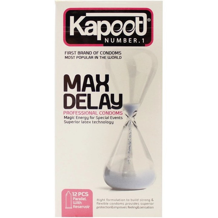 کاندوم تاخیری کاپوت مدل MAX DELAY بسته 12 عددی به همراه کاندوم خاردار کاپوت مدل 7HOT TIME بسته 12 عددی