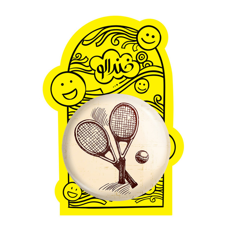 آینه جیبی خندالو طرح تنیس Tennis مدل تاشو کد 26629