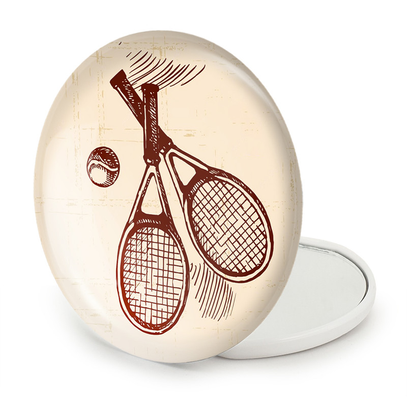 آینه جیبی خندالو طرح تنیس Tennis مدل تاشو کد 26629