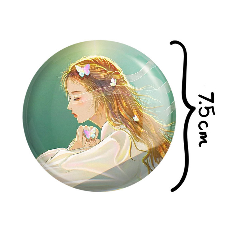 آینه جیبی خندالو طرح دخترانه مدل تاشو کد 25617