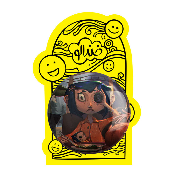 آینه جیبی خندالو مدل کورالاین Coraline کد 20778