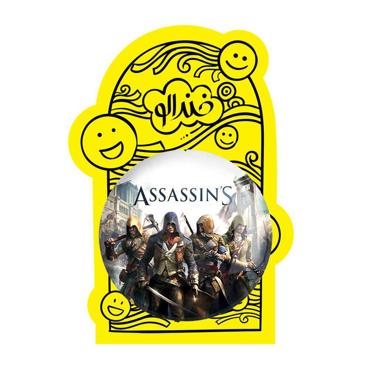 آینه جیبی خندالو طرح اساسینز کرید Assassins Creed کد 4975