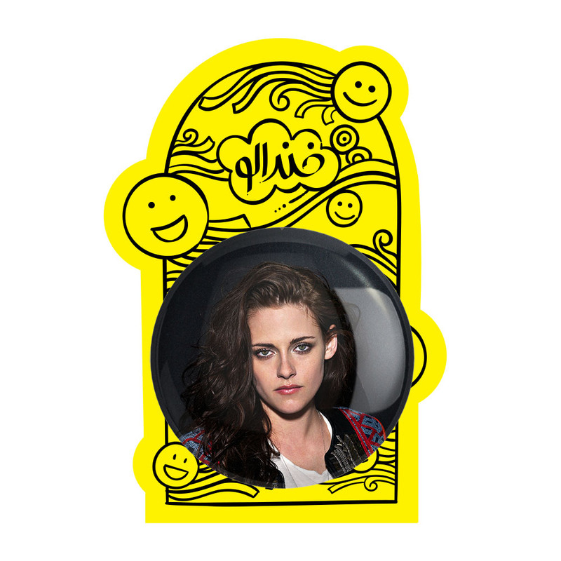 آینه جیبی خندالو مدل کریستین استوارت Kristen Stewart کد 6398