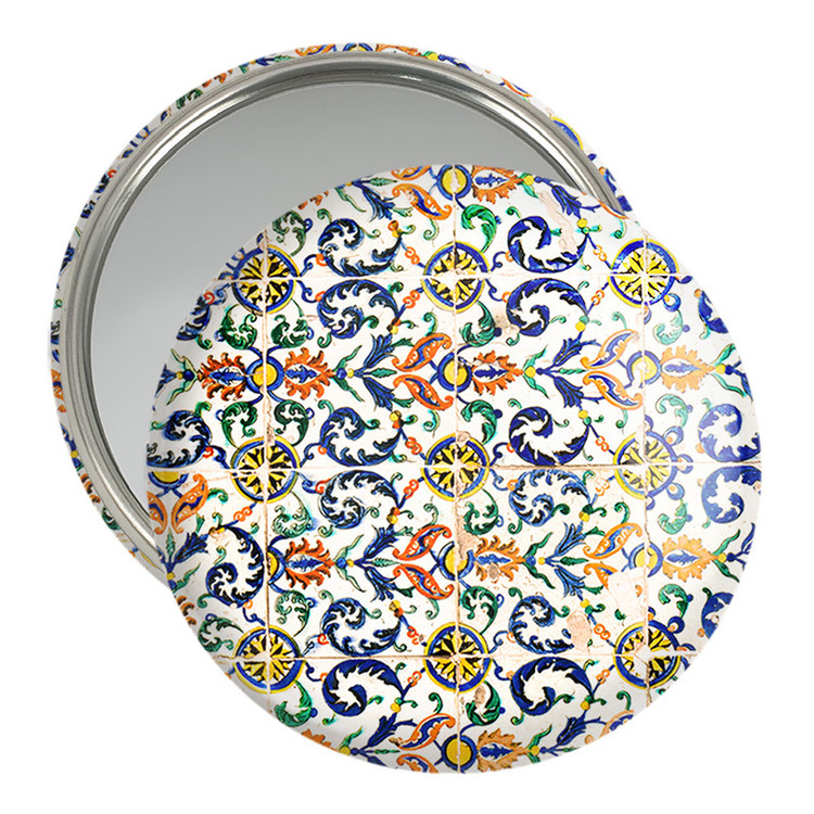آینه جیبی خندالو مدل کاشی کد 2164