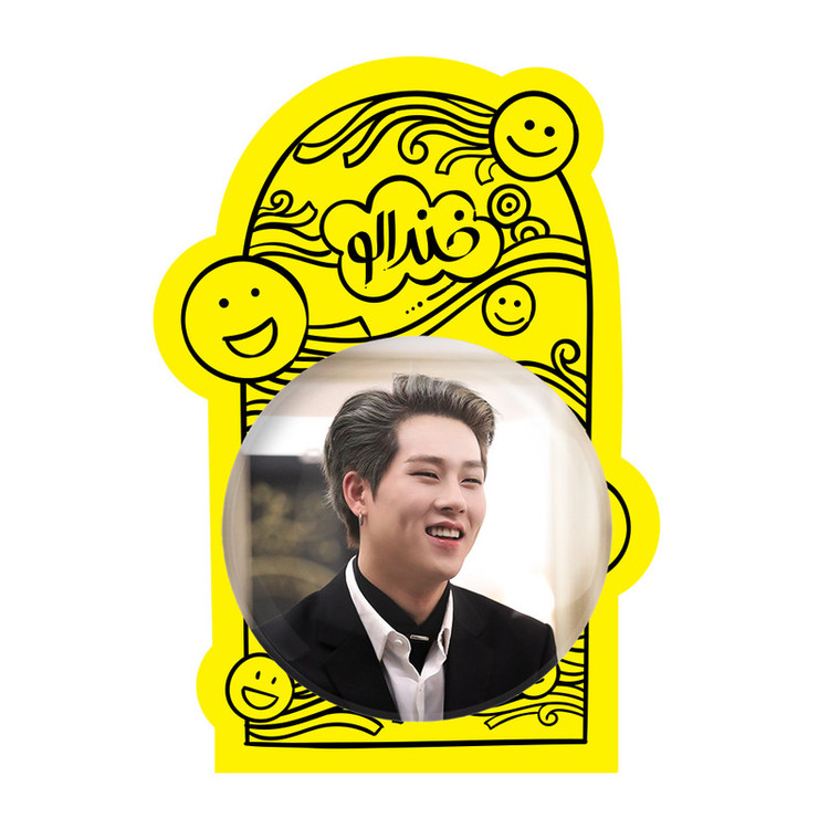 آینه جیبی خندالو طرح جوهان گروه مانستا اکس MONSTA X مدل تاشو کد 21125