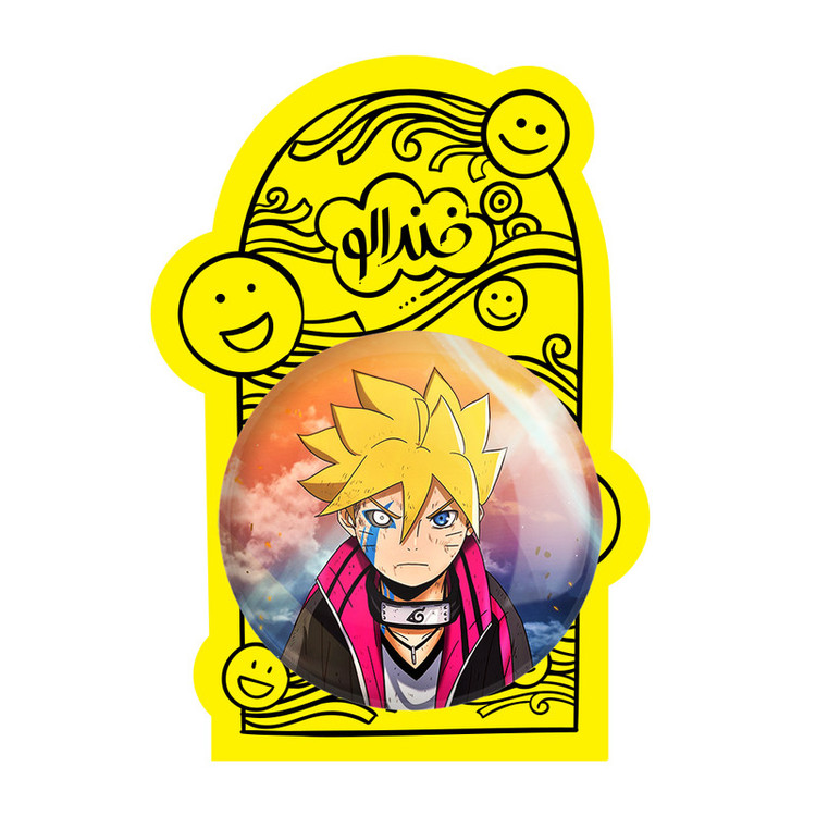 آینه جیبی خندالو طرح بوروتو اوزوماکی انیمه بوروتو Boruto مدل تاشو کد 15729