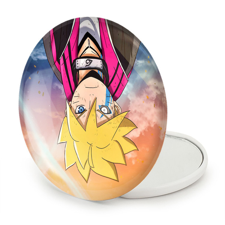 آینه جیبی خندالو طرح بوروتو اوزوماکی انیمه بوروتو Boruto مدل تاشو کد 15729