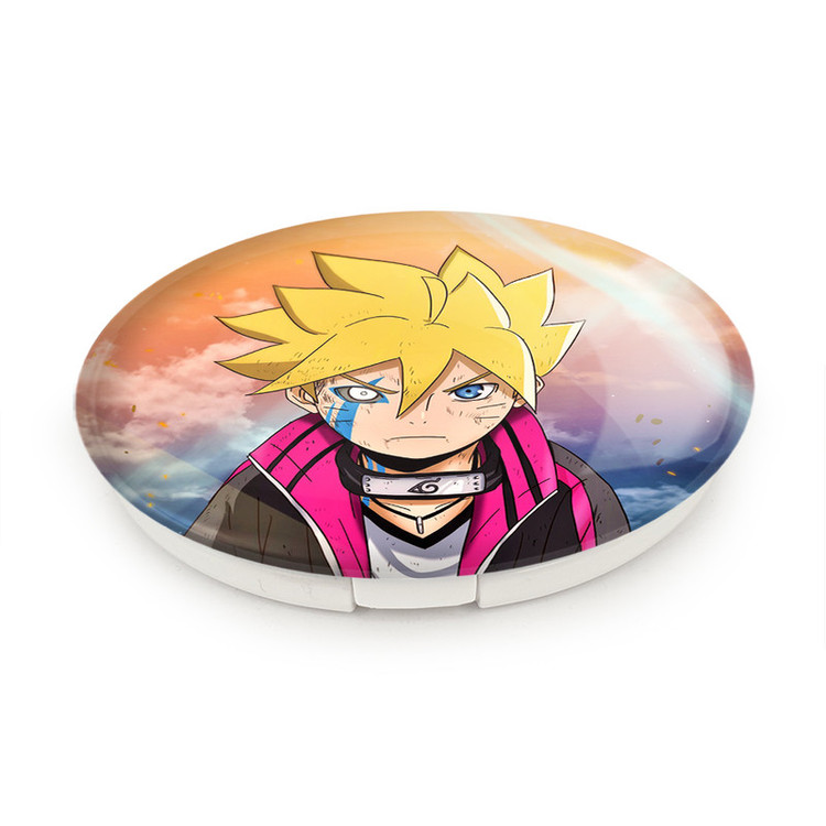 آینه جیبی خندالو طرح بوروتو اوزوماکی انیمه بوروتو Boruto مدل تاشو کد 15729