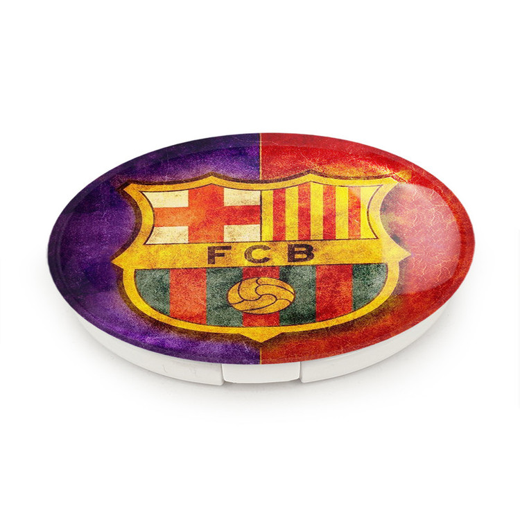 آینه جیبی خندالو طرح باشگاه بارسلونا FC Barcelona مدل تاشو کد 2061
