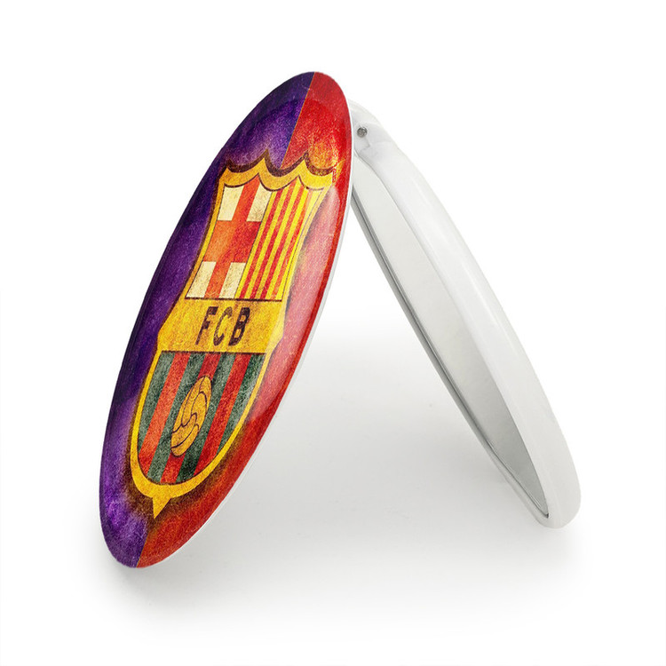 آینه جیبی خندالو طرح باشگاه بارسلونا FC Barcelona مدل تاشو کد 2061