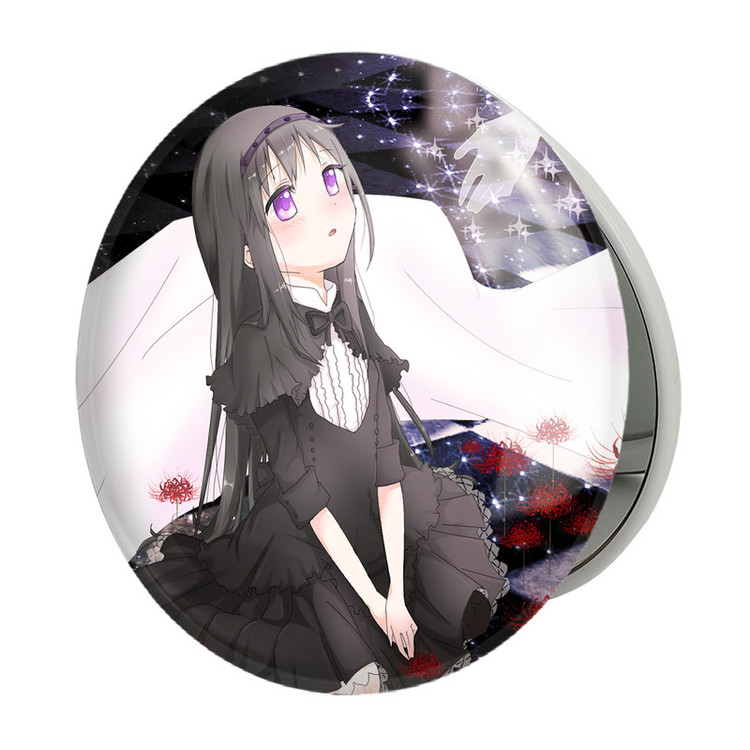 آینه جیبی خندالو طرح همورا اکامی انیمه مادوکا مجیکا Madoka Magica مدل تاشو کد 18397
