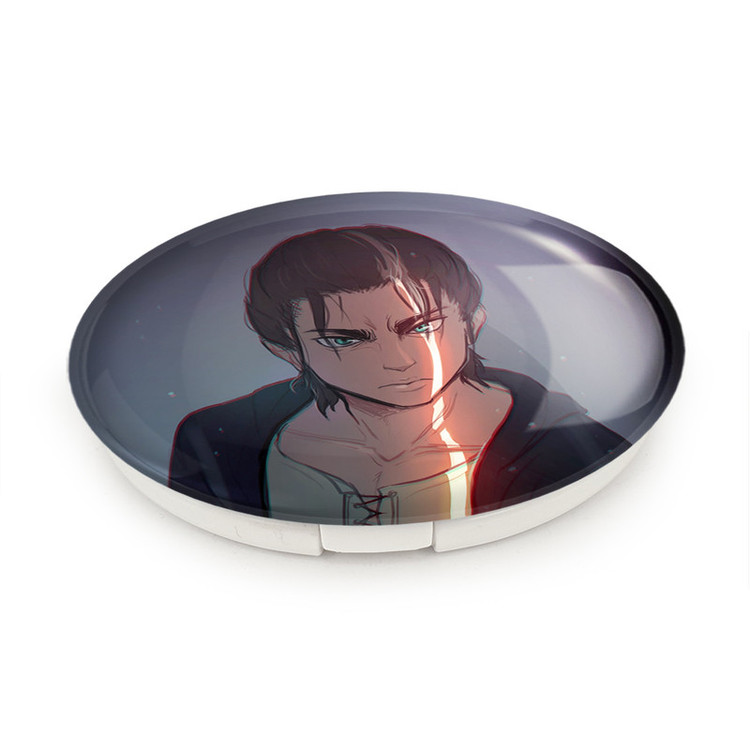 آینه جیبی خندالو طرح ارن یگر انیمه اتک آن تایتان Attack on Titan مدل تاشو کد 11011