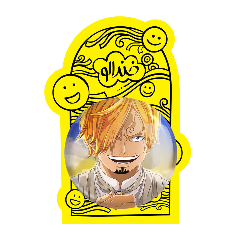 آینه جیبی خندالو طرح سانجی انیمه وان پیس One Piece مدل تاشو کد 11422