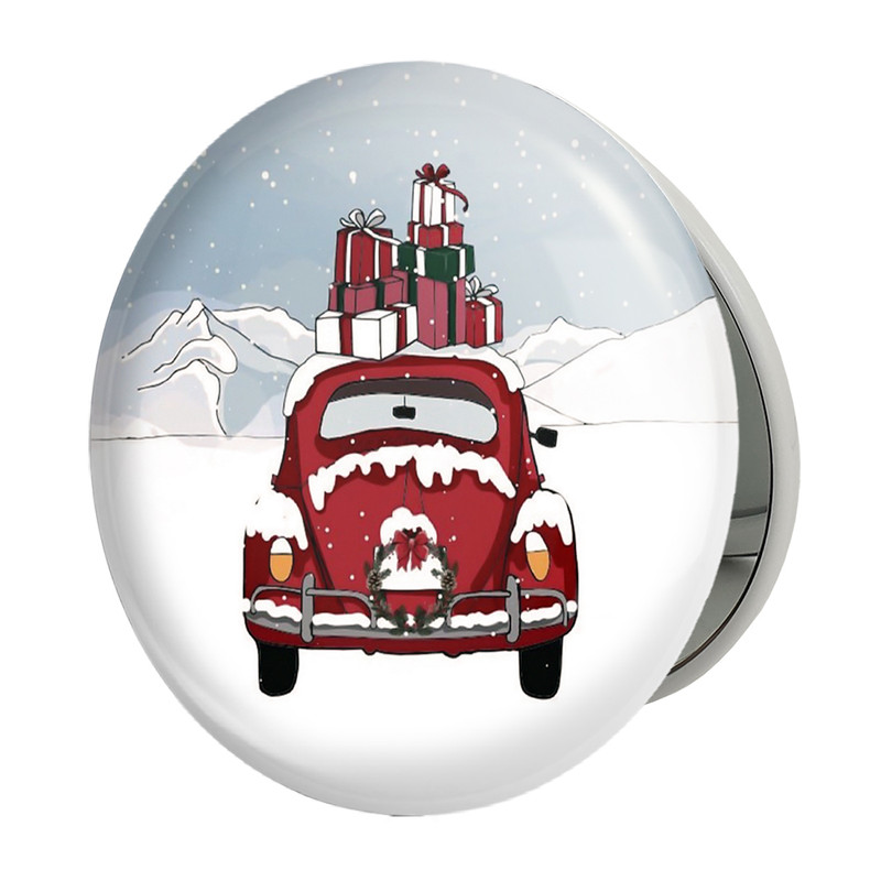 آینه جیبی خندالو طرح کریسمس Christmas مدل تاشو کد 22141