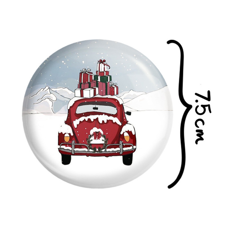 آینه جیبی خندالو طرح کریسمس Christmas مدل تاشو کد 22141
