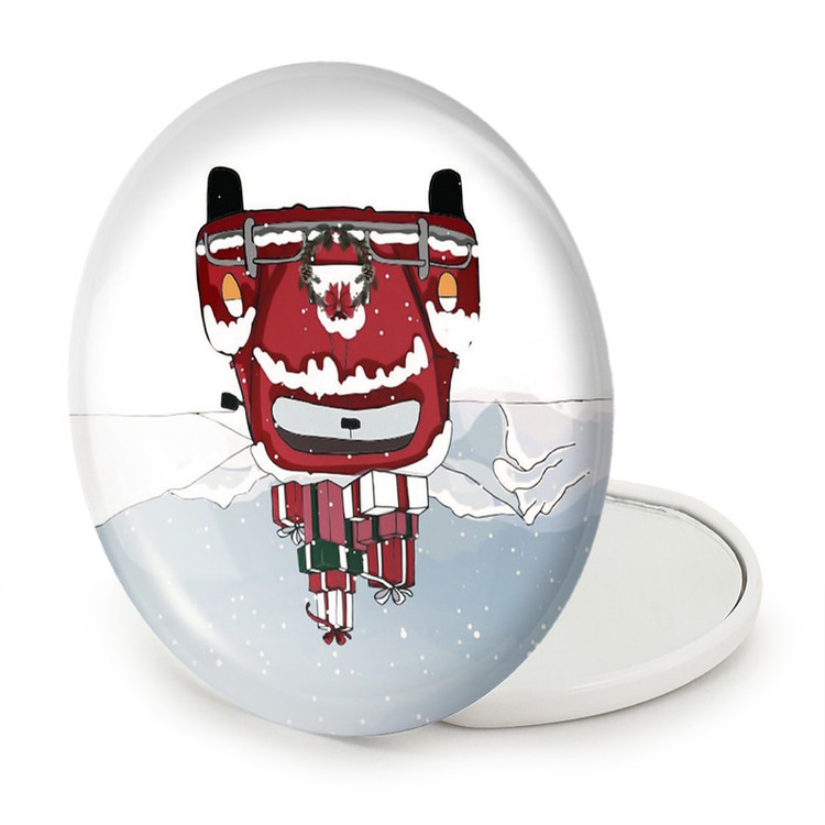 آینه جیبی خندالو طرح کریسمس Christmas مدل تاشو کد 22141