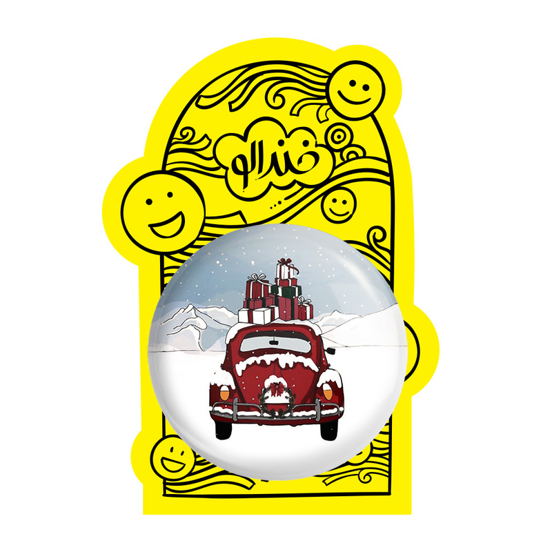 آینه جیبی خندالو طرح کریسمس Christmas مدل تاشو کد 22141