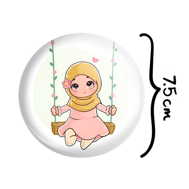آینه جیبی خندالو طرح دخترانه باحجاب مدل تاشو کد 25987