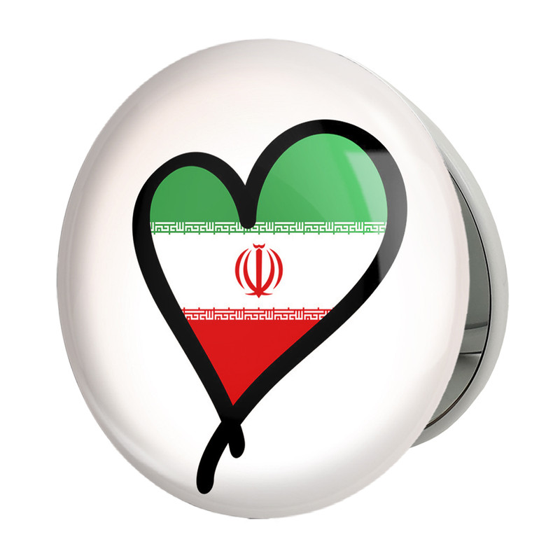 آینه جیبی خندالو طرح پرچم ایران مدل تاشو کد 20518