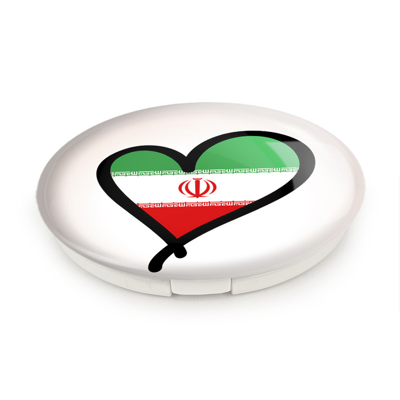 آینه جیبی خندالو طرح پرچم ایران مدل تاشو کد 20518