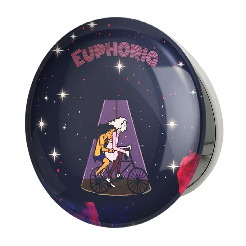آینه جیبی خندالو طرح سریال سرخوشی Euphoria مدل تاشو کد 13771