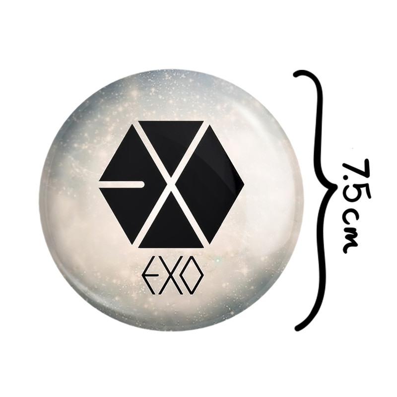 آینه جیبی خندالو طرح گروه اکسو EXO مدل تاشو کد 13653