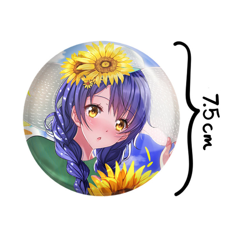 آینه جیبی خندالو طرح مگومی انیمه جنگ غذاها Food Wars مدل تاشو کد 17034