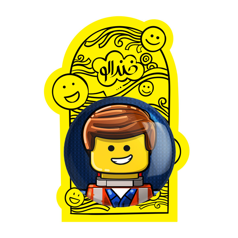 آینه جیبی خندالو طرح انیمیشن لگو LEGO مدل تاشو کد 3761