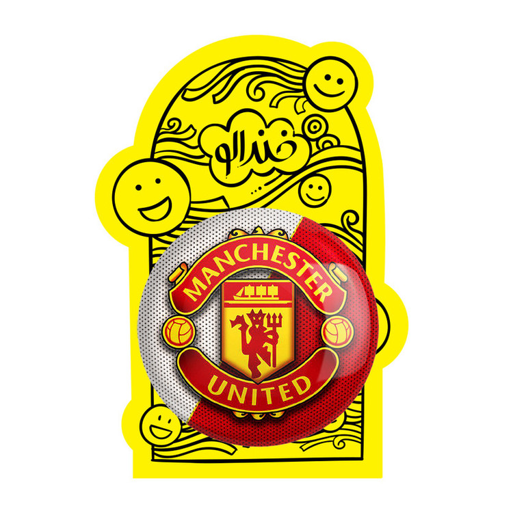 آینه جیبی خندالو مدل باشگاه منچستریونایتد Manchester United کد 1989