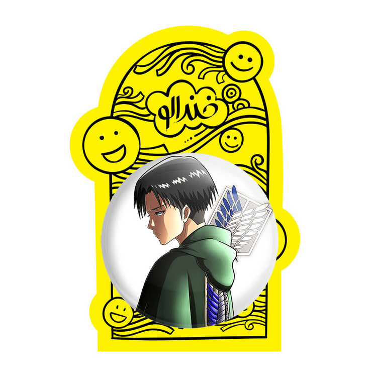آینه جیبی خندالو مدل لیوای انیمه اتک آن تایتان Attack on Titan کد 18547