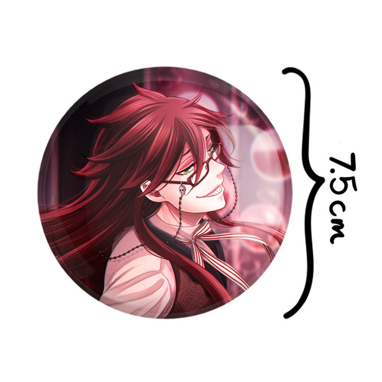 آینه جیبی خندالو مدل گریل انیمه خادم سیاه Black Butler کد 16340