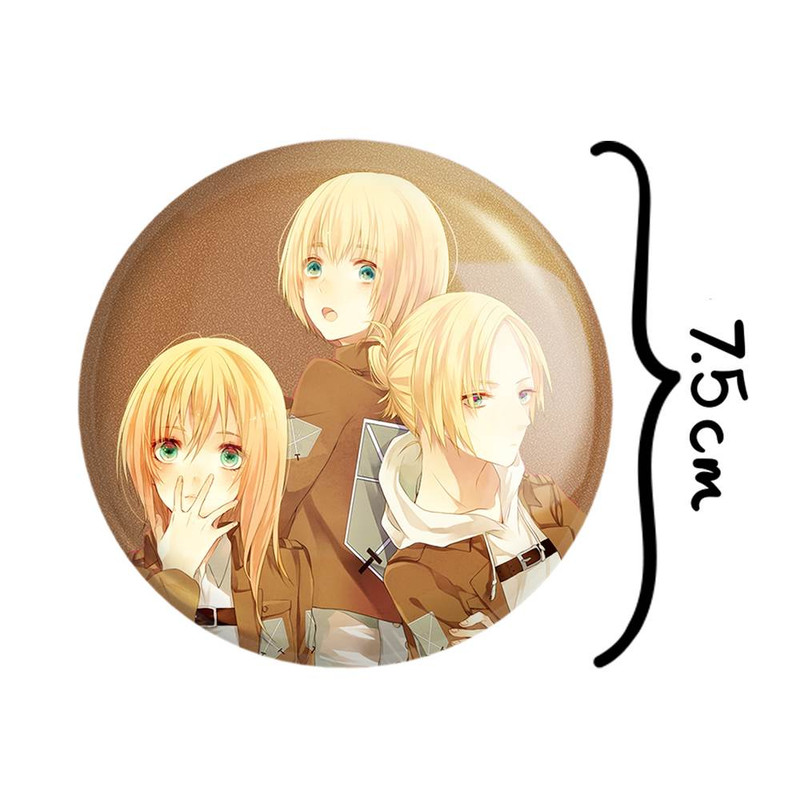 آینه جیبی خندالو مدل هیستوریا و ارمین و آنی انیمه اتک آن تایتان Attack on Titan کد 11056