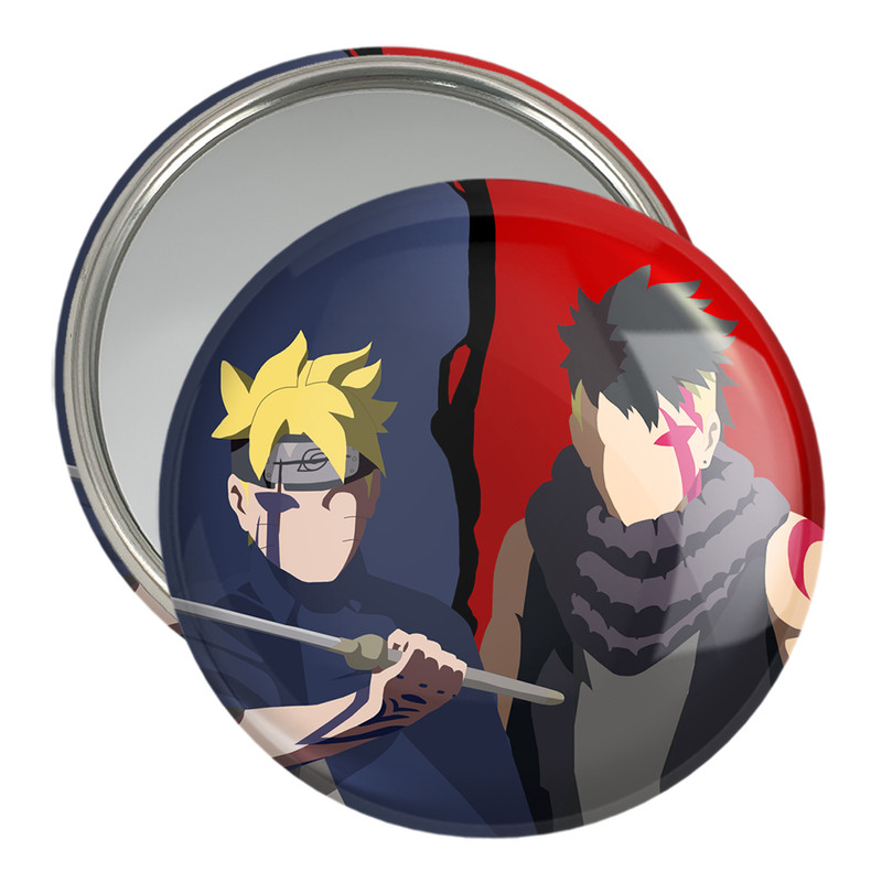 آینه جیبی خندالو مدل بوروتو اوزوماکی و کاواراگی انیمه بوروتو Boruto کد 15738