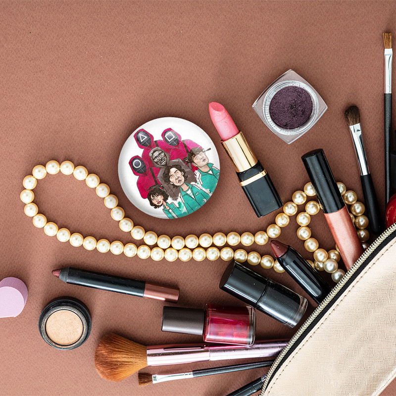آینه جیبی خندالو طرح بازی مرکب Squid Game مدل تاشو کد 10838