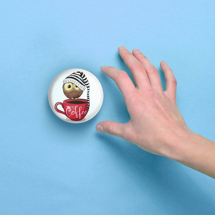 آینه جیبی خندالو مدل قهوه Coffee کد 22008