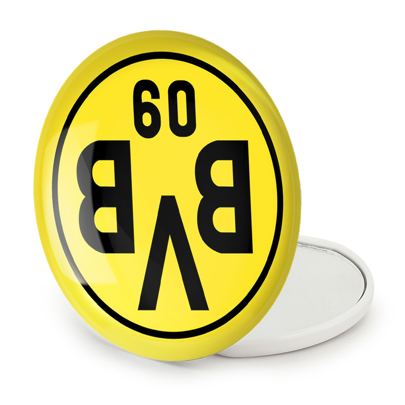 آینه جیبی خندالو طرح باشگاه دورتموند Dortmund مدل تاشو کد 1974