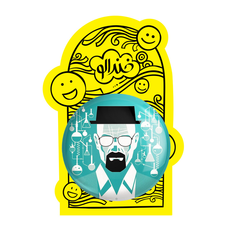 آینه جیبی خندالو طرح سریال بریکینگ بد Breaking Bad مدل تاشو کد 13290