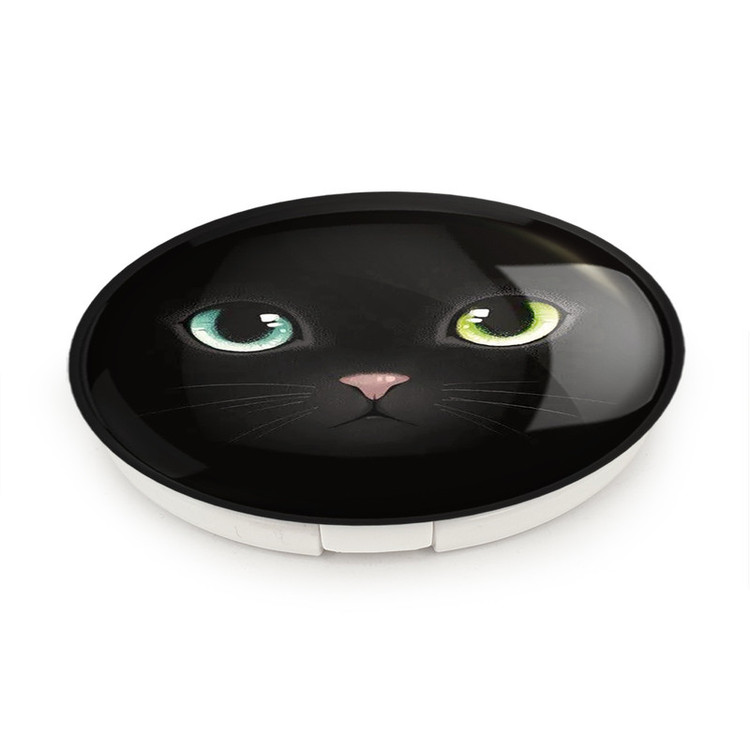آینه جیبی خندالو طرح گربه Cat مدل تاشو کد 23321